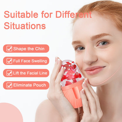 Portable Face Ice Massager with Diamond Design